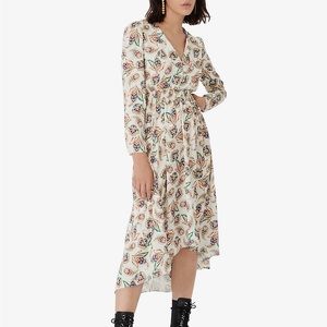 Maje “Riselya” paisley print midi dress